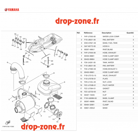 Echappement 3 GP 1800R SVHO 23