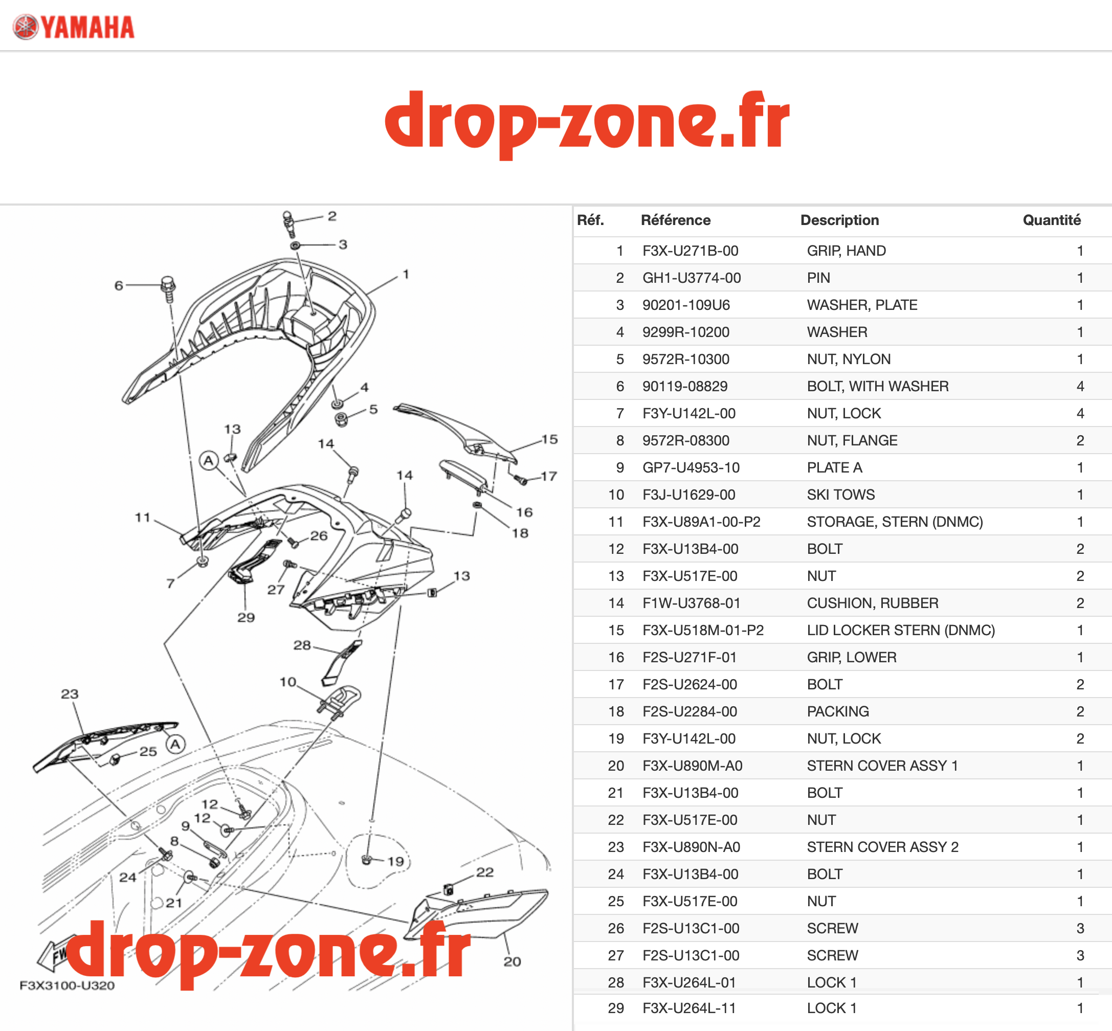 Support selle FX HO 22