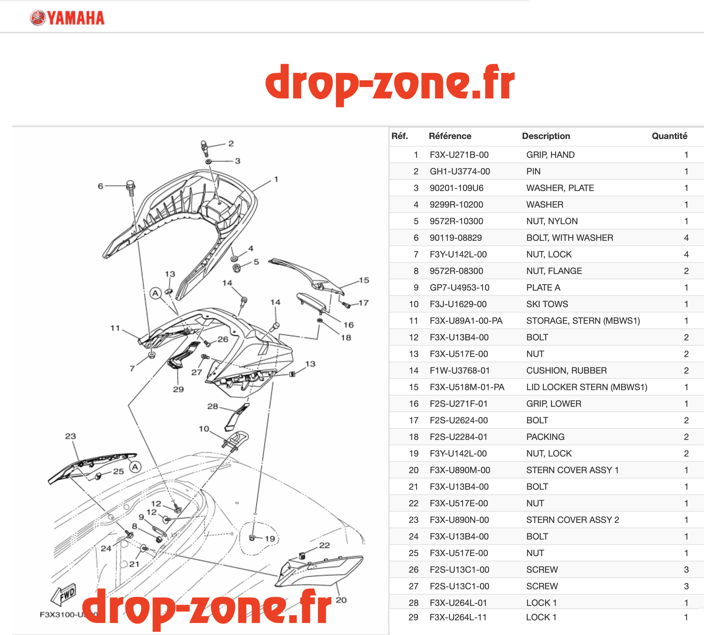 Support selle FX HO 23