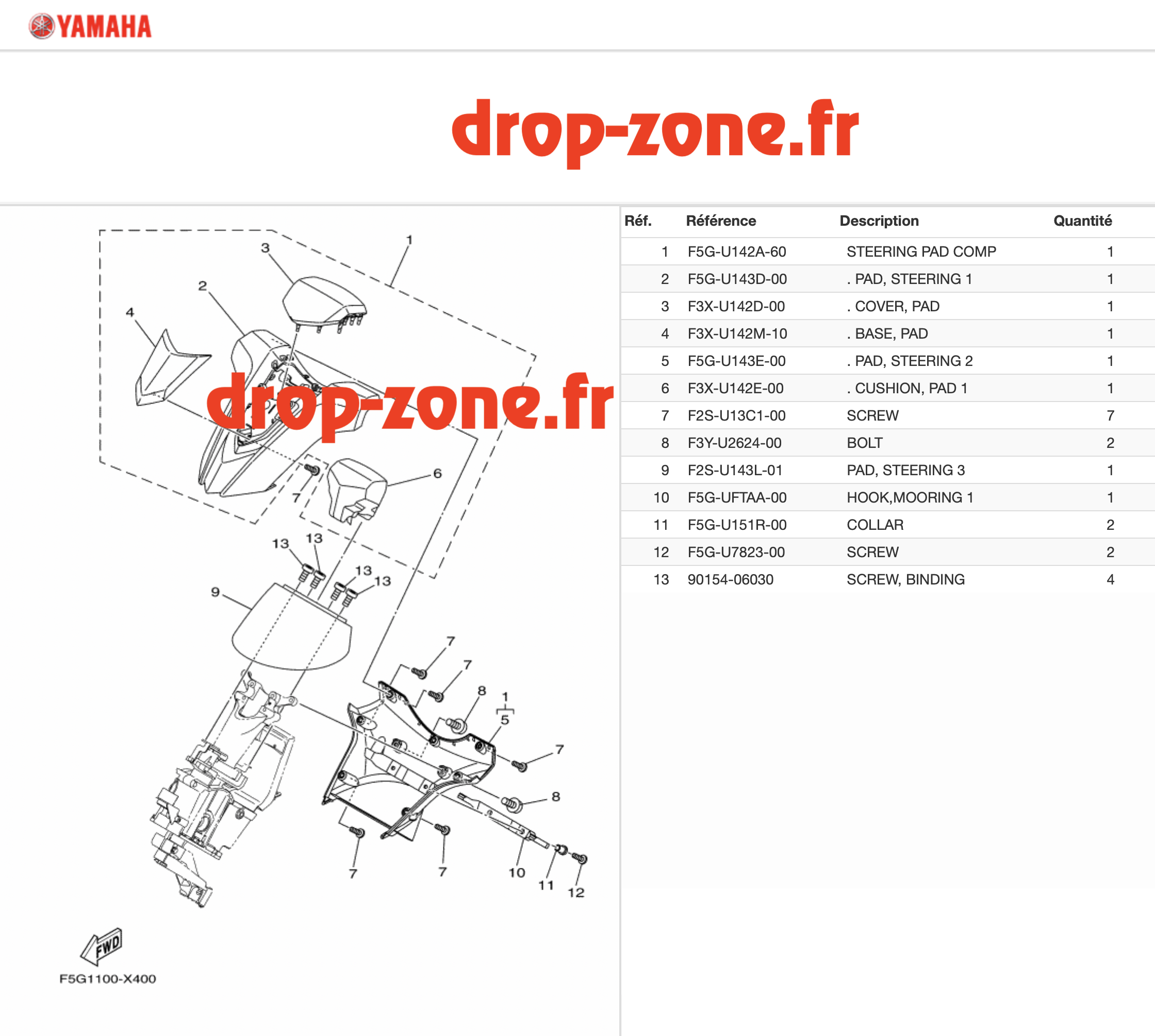 Cache guidon FX HO 23