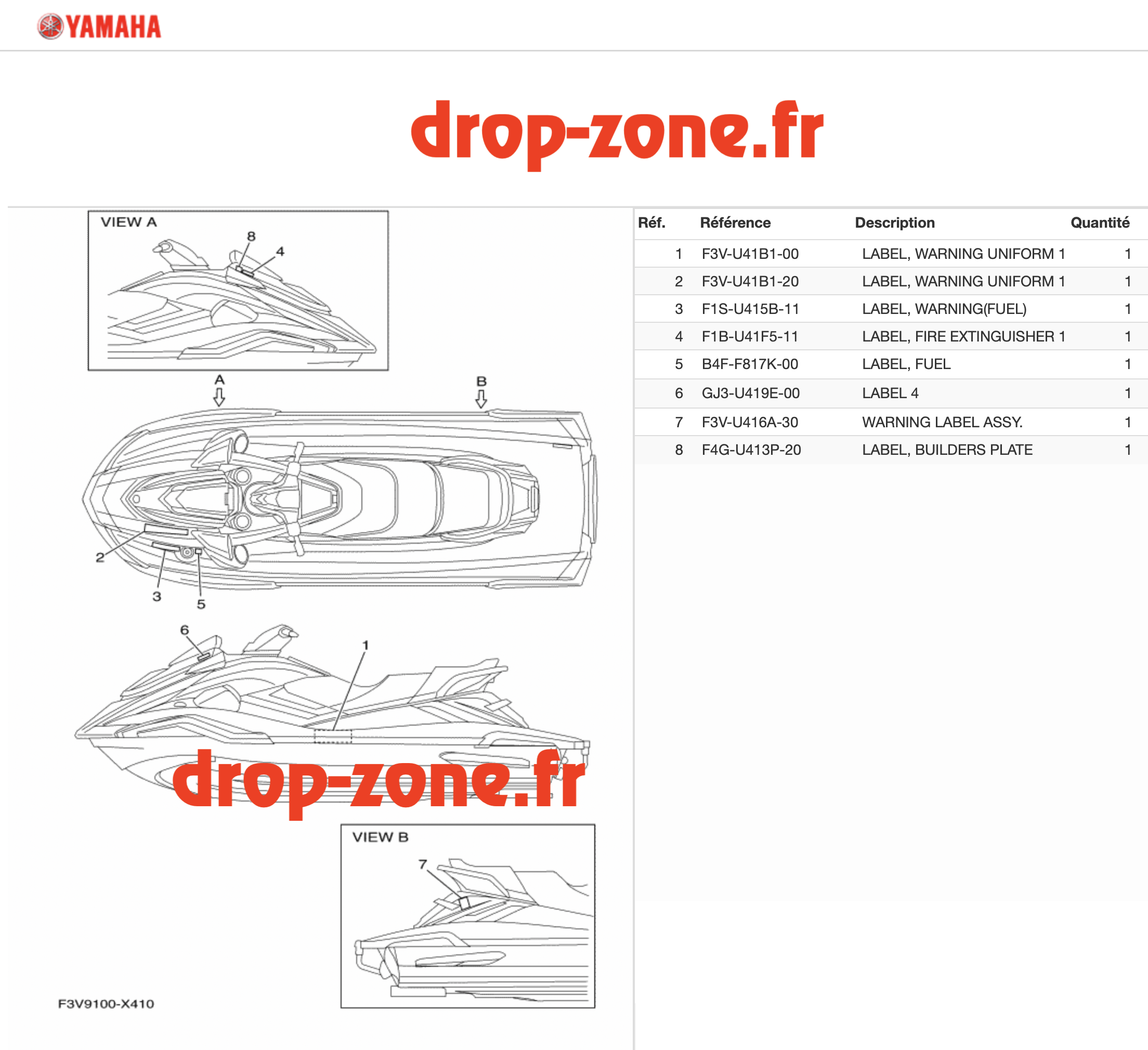 Labels de sécurité FX HO 23