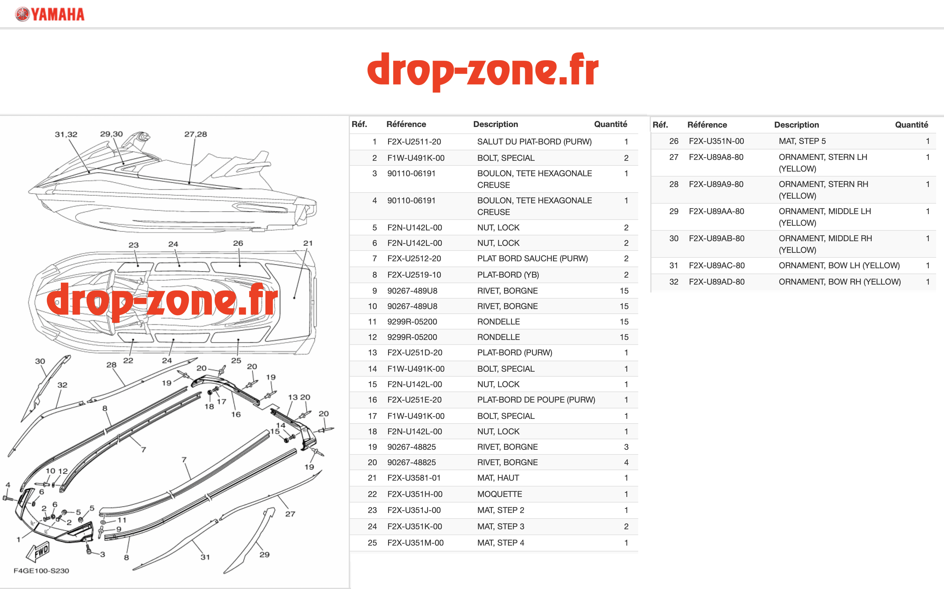Tapis/ Listons VX Deluxe...