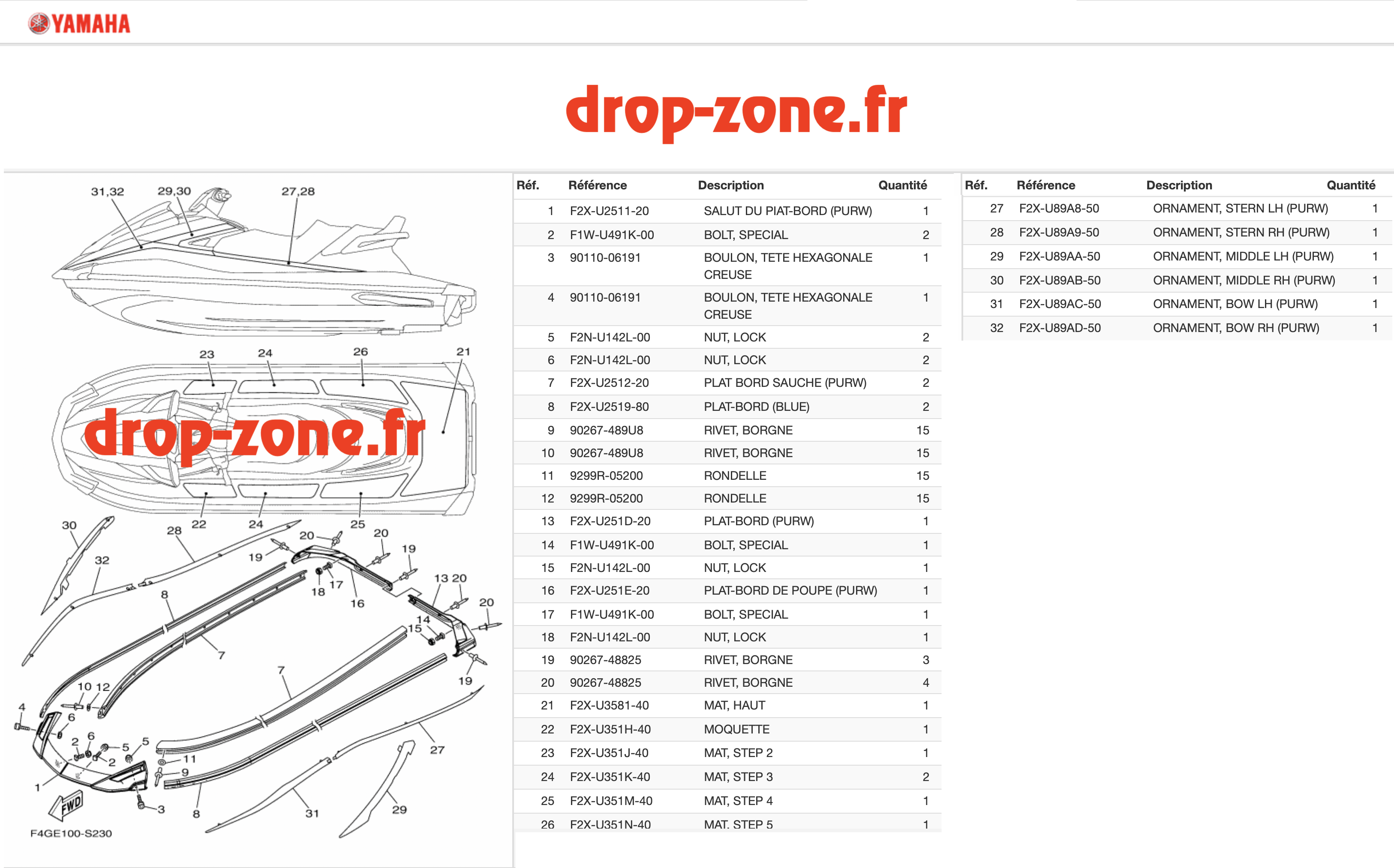 Tapis/ Listons VX Deluxe...