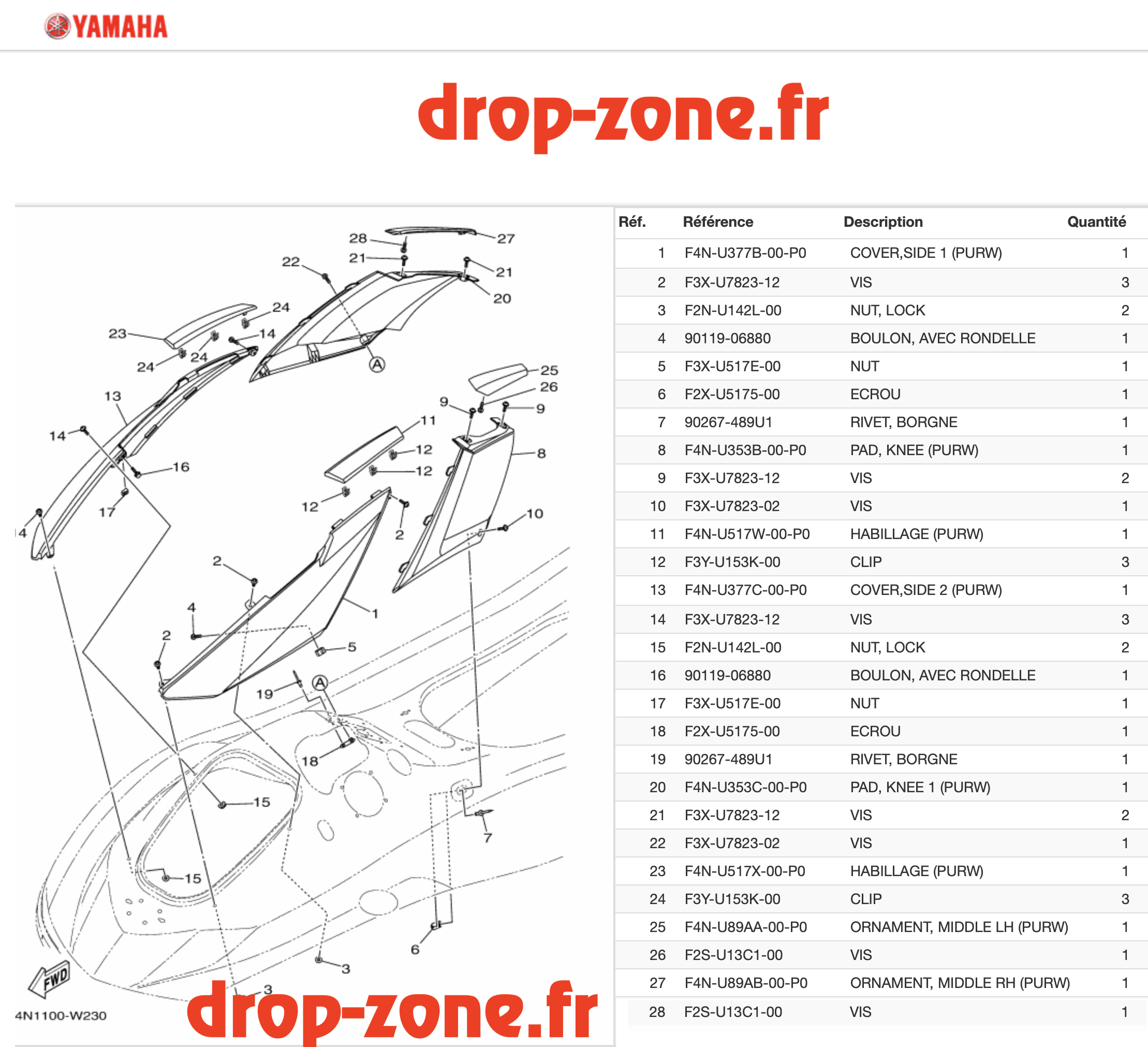 Caches latéraux VX Deluxe...