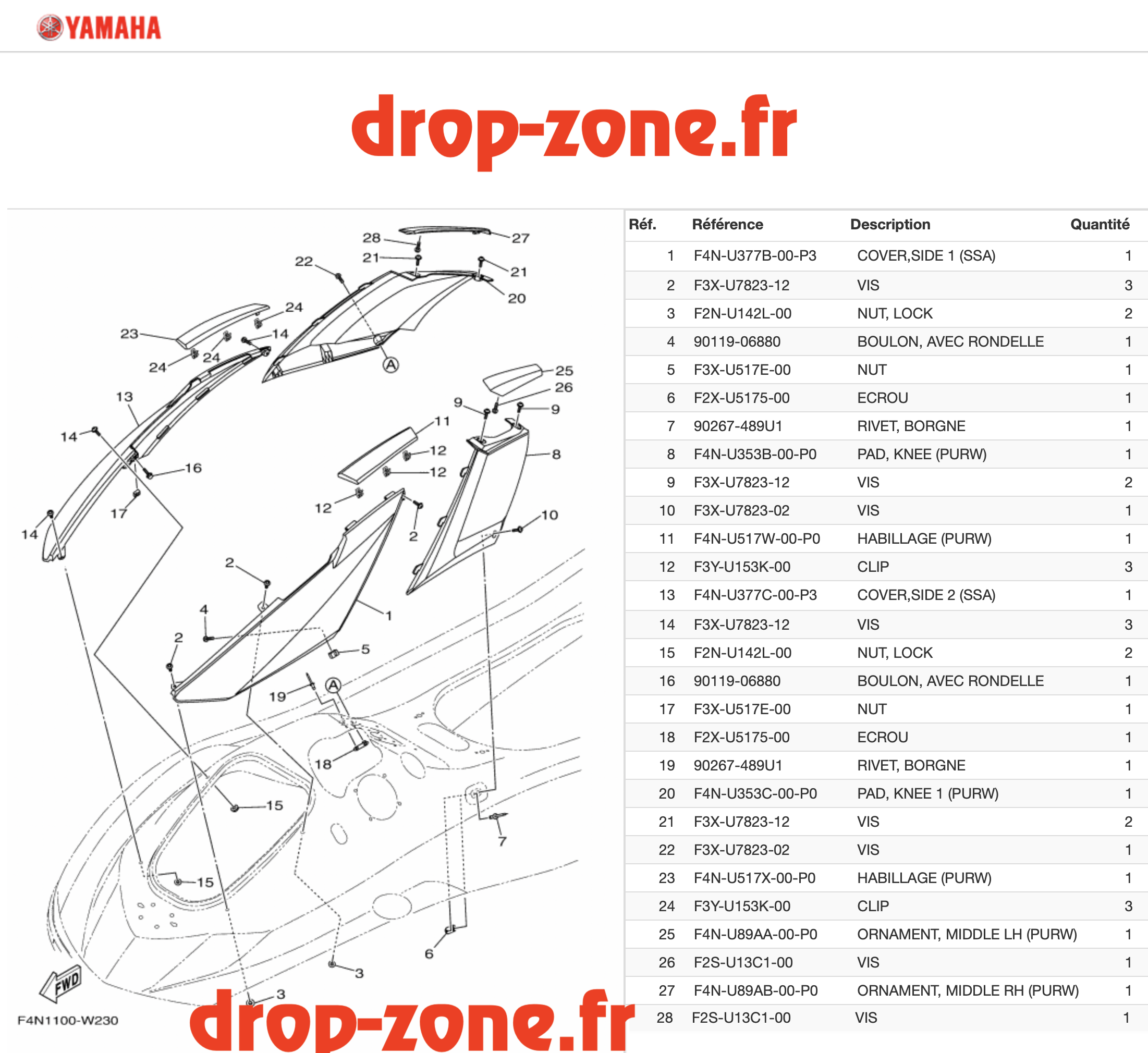 Caches latéraux VX Deluxe...