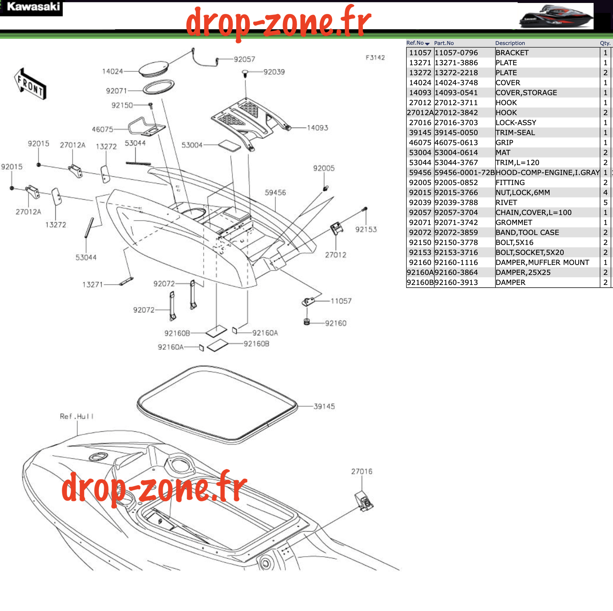 Capot SX-R 1500 24