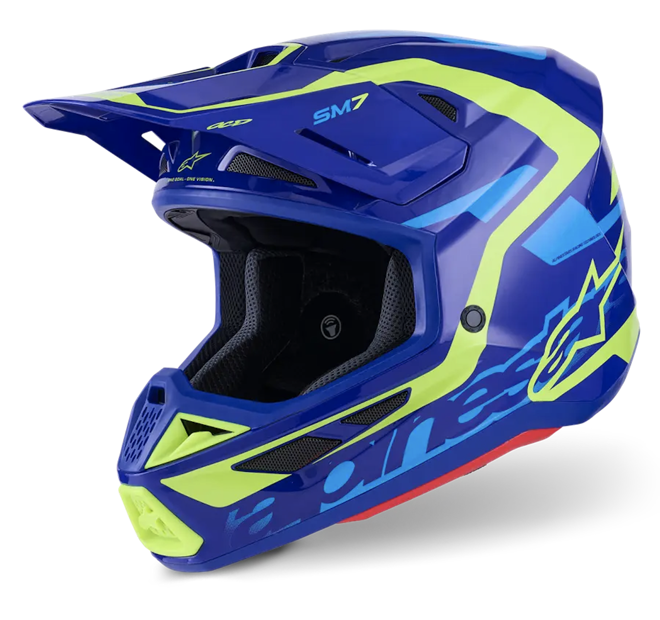 S-M7 Deed Casque Bleu/ Jaune