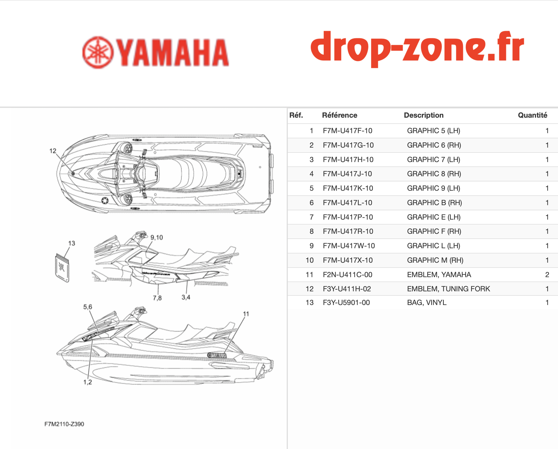 Stickers VX Cruiser 1900 HO...