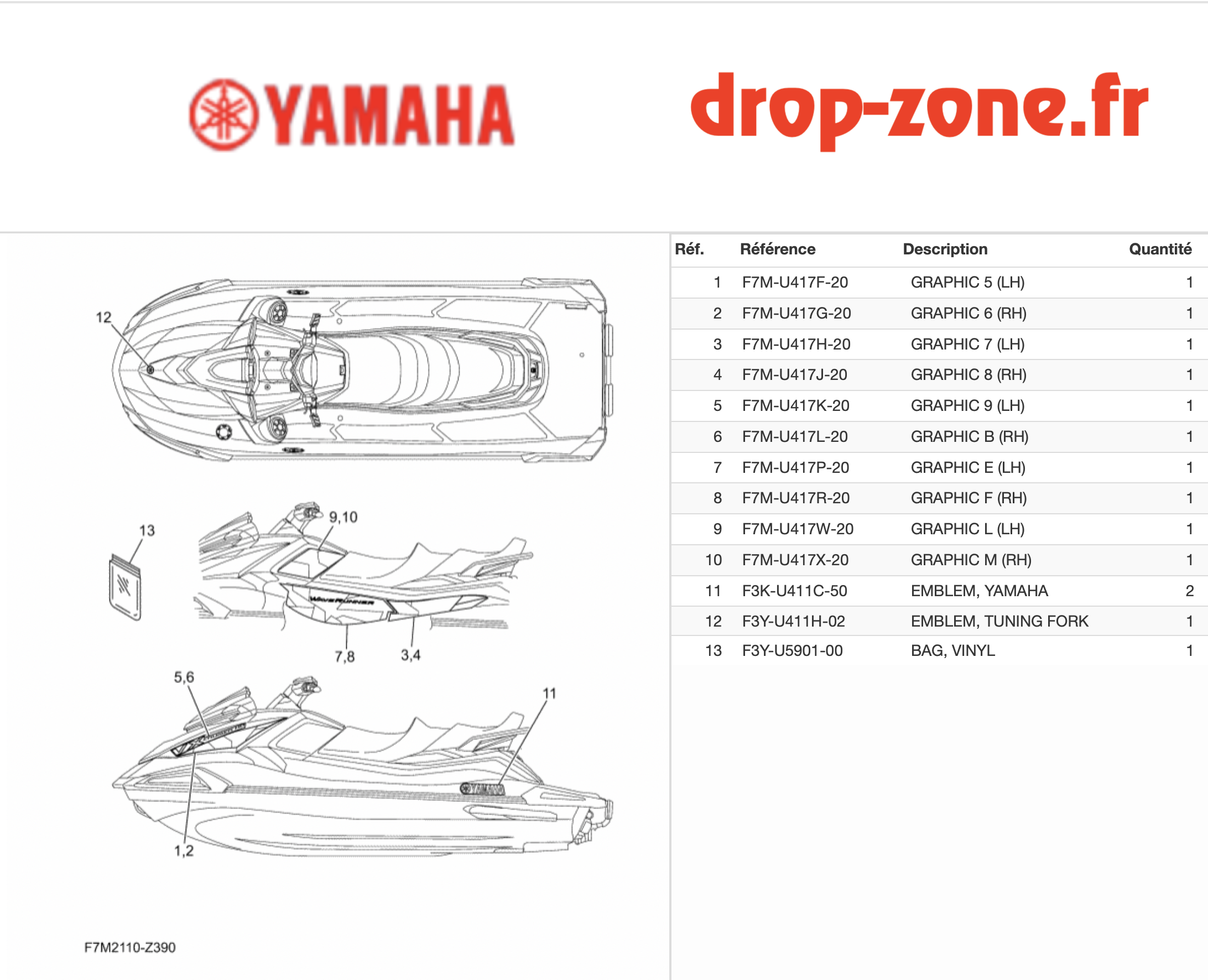 Stickers VX Cruiser 1900 HO...