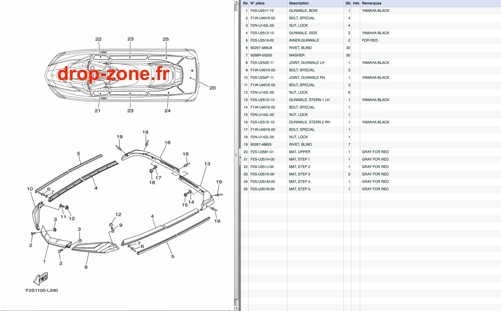Tapis/ Listons FX HO...