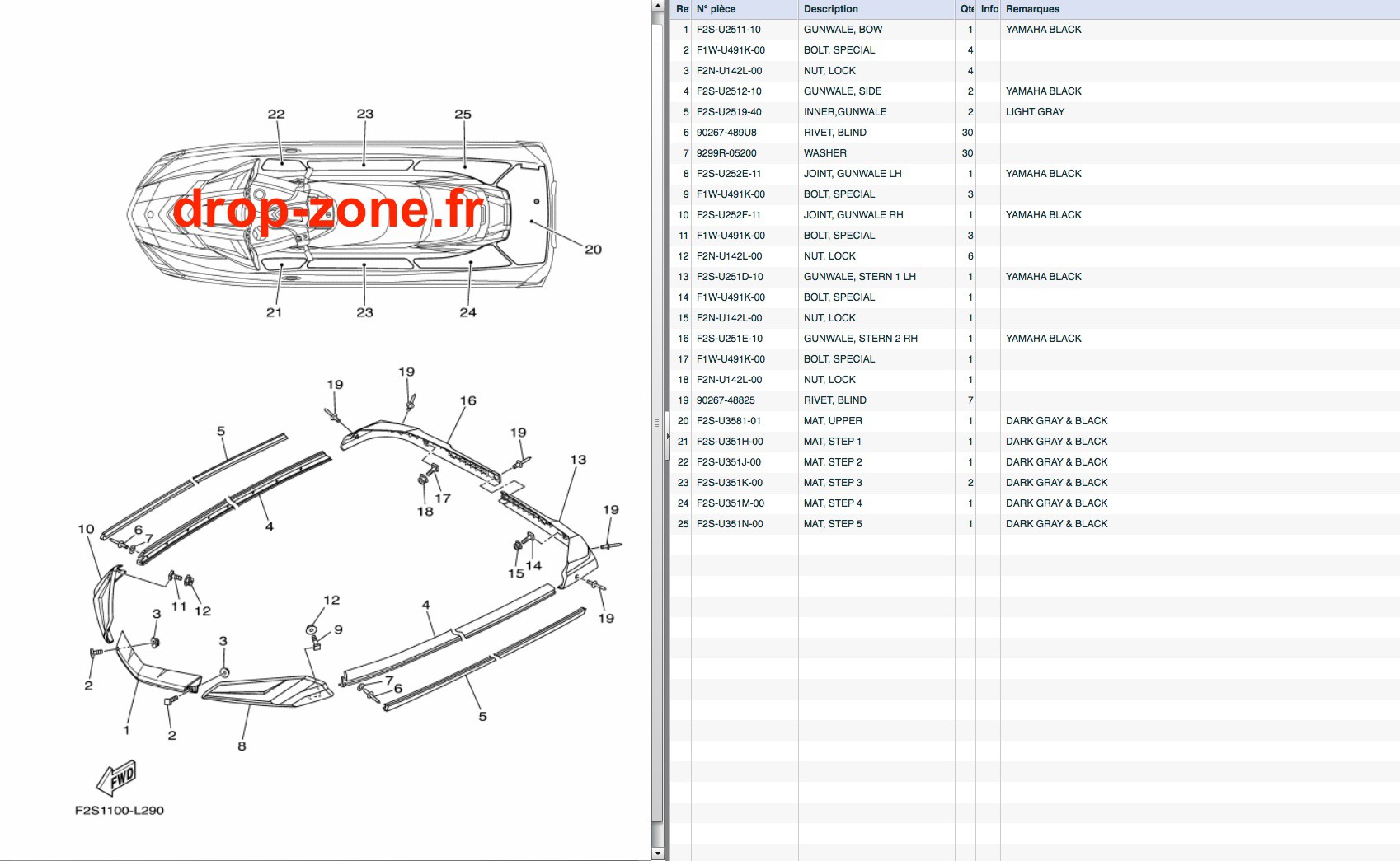 Tapis/ Listons FX HO 14