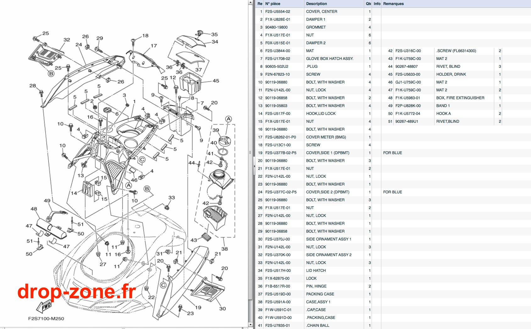 Coque avant FX SVHO 14