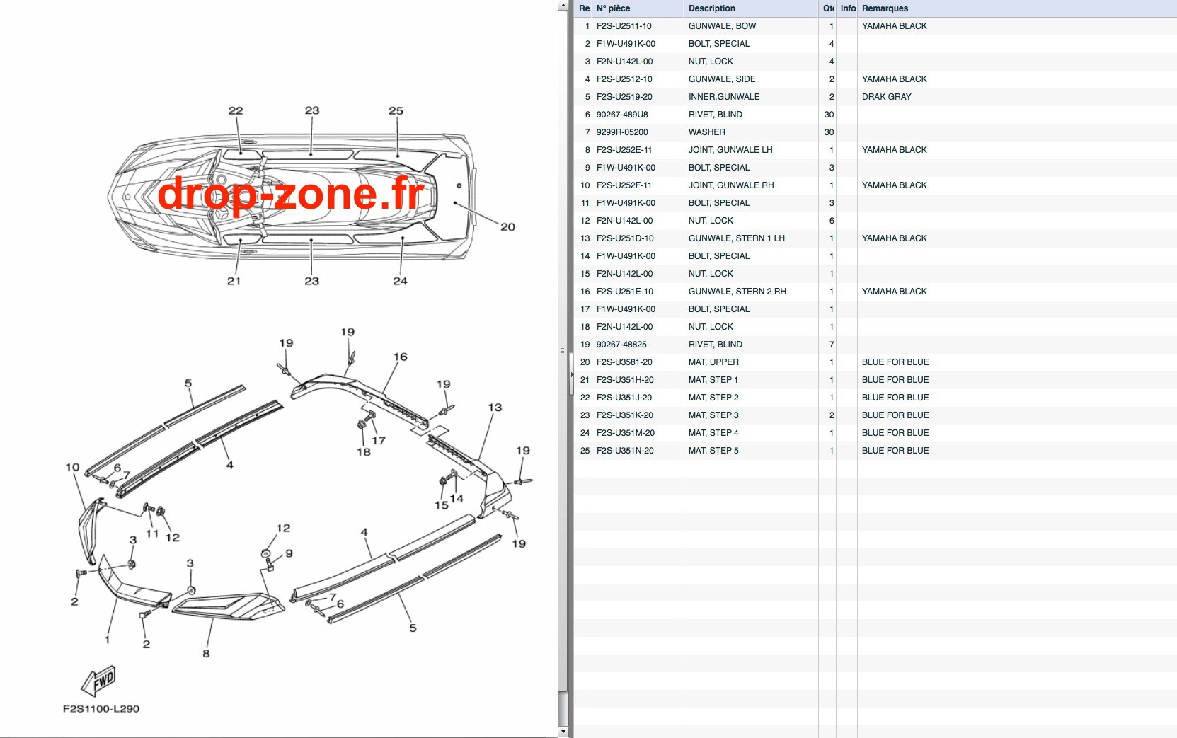 Tapis/ Listons FX SVHO 14