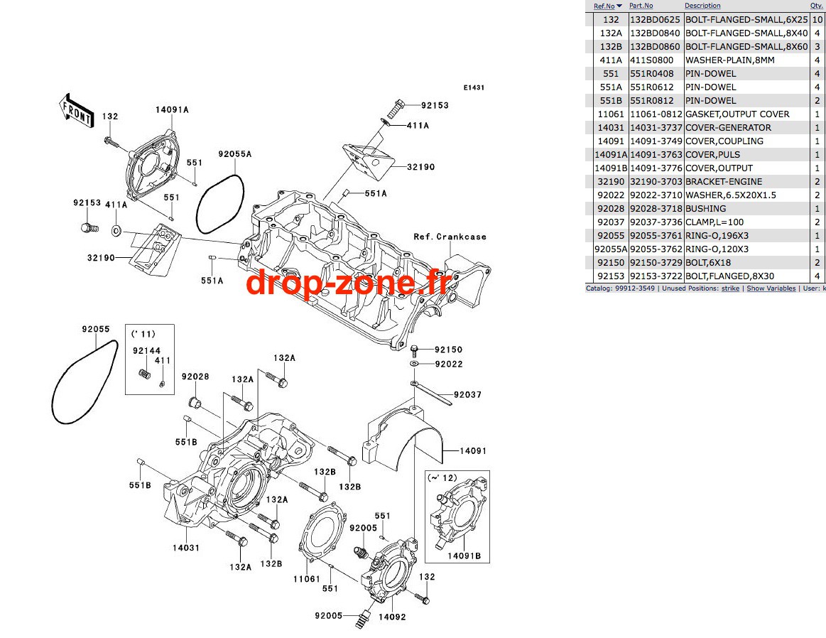 Couvercles moteur STX-15F...